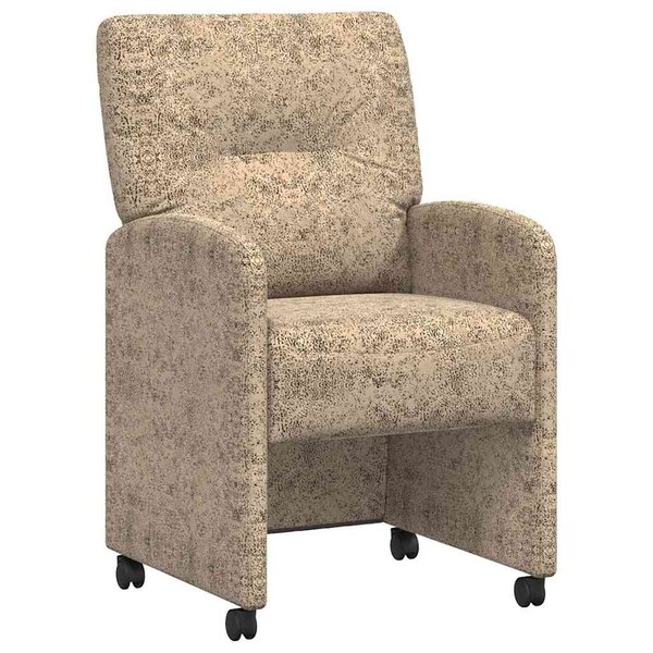 vidaXL Chaises de Salle à Manger avec Roues 2 Pièces Gris clair