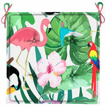 vidaXL Coussins de chaise de jardin lot de 4 multicolore 40x40x4 cm