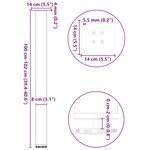 vidaXL Pieds de table de bar 4 pièces Noir 100-102 cm Acier