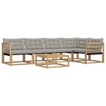 vidaXL Ensemble de canapés d'extérieur 6 pc Blanc et gris clair