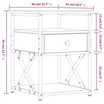 vidaXL Tables de chevet 2 Pièces sonoma gris 40x42x55cm bois d'ingénierie