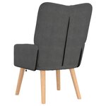 Fauteuil relaxant vidaXL en velours côtelé gris foncé