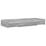 vidaXL Cadre de lit Gris Sonoma 90 x 190 cm Bois d'ingénierie