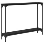 vidaXL Table console Chêne noir 100 x 22 5 x 75 cm Bois d'ingénierie