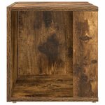 vidaXL Table d'appoint Chêne fumé 33x33x34 5 cm Bois d'ingénierie