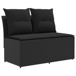 vidaXL 2 Pièce Canapé du milieu de jardin avec table relevable