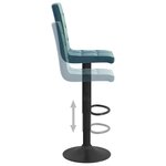 vidaXL Tabourets de bar lot de 2 bleu velours