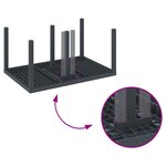 vidaXL Ensemble de salle à manger de jardin 7 pièces avec coussins en poly rotin noir