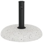 vidaXL Base de parasol pour poteaux de 37/42/52/58 mm en béton blanc  20 kg.