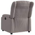 vidaXL Fauteuil inclinable électrique Taupe Tissu