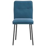 vidaXL Chaises à manger lot de 6 bleu velours
