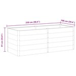 vidaXL Lit surélevé de jardin 250x100x91 cm WPC Gris