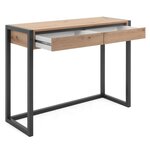 Finori Table console Denver 44 Chêne artisanal et gris anthracite