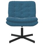 vidaXL Fauteuil relaxant pivotant Bleu 63 x 75 x 76 cm Velours