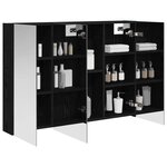 vidaXL Armoire Miroir de Salle de Bain Chêne noir 100 x 14 5 x 70 cm