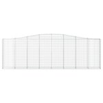vidaXL Paniers à gabions arqués 15 Pièces 400x30x120/140 cm Fer galvanisé