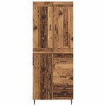 vidaXL Haut Armoire 2 Pièces Bois Ancien Bois Aggloméré et Verre