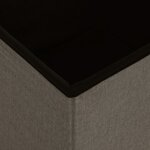 vidaXL Tabourets de rangement pliables lot de 2 marron faux lin