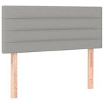 vidaXL Tête de lit à LED Gris clair 80x5x78/88 cm Tissu