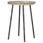 vidaXL Ensemble de salle à manger pour jardin 3 Pièces Marron Noir Crème