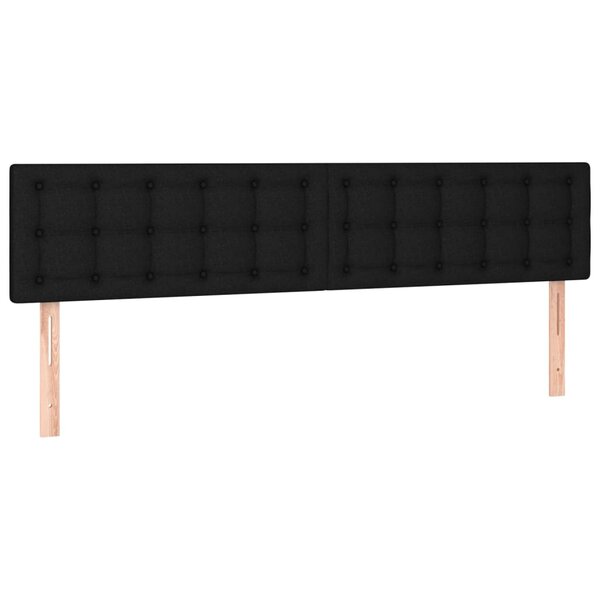 vidaXL Têtes de lit 2 Pièces Noir 80x5x78/88 cm Tissu
