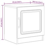 vidaXL Cabinet de chevet 2 pièces Blanc 43 x 34 5 x 47 cm