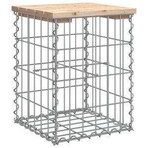 vidaXL Banc de jardin design de gabion 33x31x42 cm bois massif de pin