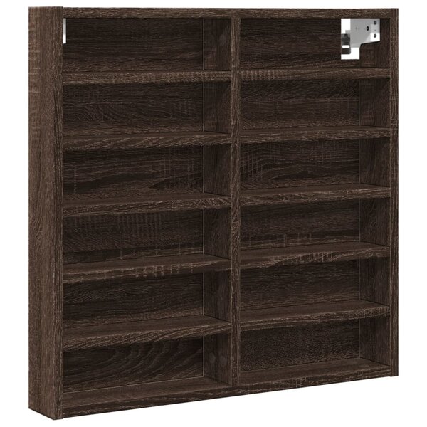 vidaXL Armoire à vitrine chêne marron 60x8 5x58 cm bois d'ingénierie