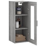 vidaXL Armoire murale sonoma gris 34 5x34x90 cm