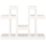 vidaXL Support à plantes Blanc 104 5x25x77 5 cm Bois massif de pin