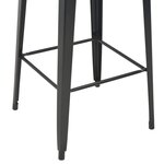 vidaXL Mobilier de bar 3 Pièces Acier Noir