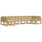 vidaXL Ensemble de canapés d'extérieur 7 pc Blanc et Beige