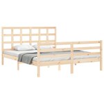 vidaXL Cadre de lit sans matelas 160x200 cm bois massif