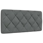 vidaXL Lit avec matelas gris foncé 100x200 cm tissu