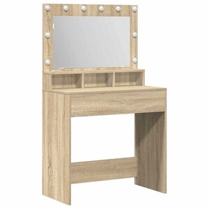 vidaXL Table de Toilette avec étagère Chêne Sonoma 75 5 x 41 x 135 cm