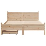 vidaXL Cadre de lit sans matelas 135x190 cm bois de pin massif