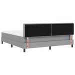 vidaXL Lit à ressorts avec matelas Gris clair 180 x 200 cm tissu