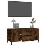 vidaXL Meuble TV Chêne fumé 102x44 5x50 cm Bois d'ingénierie