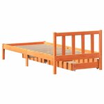 vidaXL Cadre de lit sans matelas cire marron 90x190 cm bois pin massif