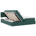 vidaXL Lit de Rangement avec matelas Vert foncé 90 x 200 cm