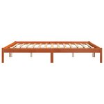vidaXL Cadre de lit sans matelas cire marron 200x200cm bois pin massif