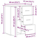 vidaXL Buffet chêne artisanal 60 x 31 x 70 cm Bois d'ingénierie