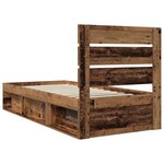 vidaXL Cadre de lit Bois ancien 75 x 190 cm Bois de pin massif