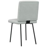 vidaXL Chaises à manger lot de 4 Gris clair Velours