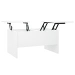vidaXL Table basse blanc 80x50x42 5 cm bois d'ingénierie