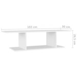 vidaXL Meuble TV mural Blanc 103x30x26 5 cm