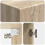 vidaXL Armoire Murale 33 x 34 5 x 90 cm Bois d'ingénierie Chêne Sonoma