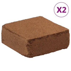 vidaXL Blocs de noix de coco 2 Pièces 5 kg chacun 10 kg au total