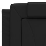 vidaXL Coussin de tête de lit Viana noir 120 cm similicuir