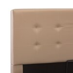 vidaXL Cadre de lit à stockage Cappuccino Similicuir 100x200cm